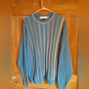 Vintage VTG Multi Color Stripped Norm Thompson Sweater